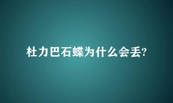 杜力巴石蝶为什么会丢?