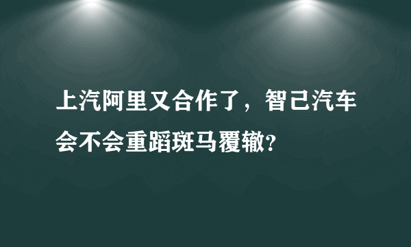 上汽阿里又合作了，智己汽车会不会重蹈斑马覆辙？