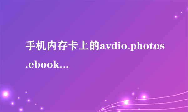 手机内存卡上的avdio.photos.ebook.recrived.images.videos.mymusic.mythroad是什么意思