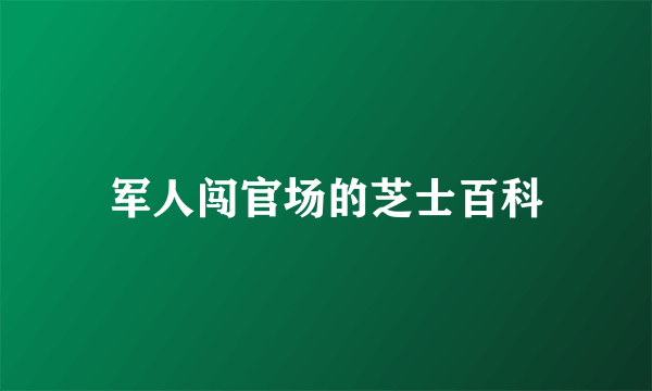 军人闯官场的芝士百科