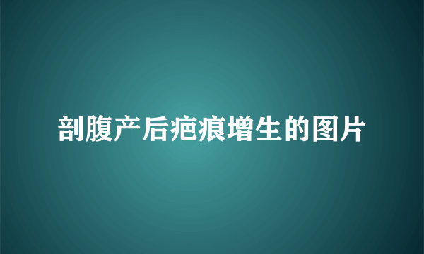 剖腹产后疤痕增生的图片