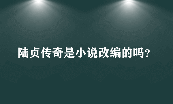 陆贞传奇是小说改编的吗？