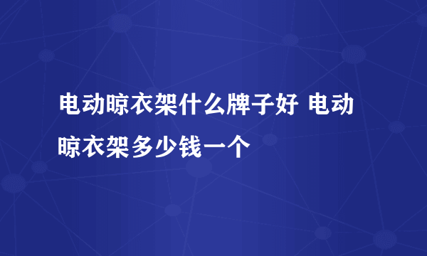 电动晾衣架什么牌子好 电动晾衣架多少钱一个