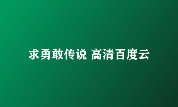 求勇敢传说 高清百度云