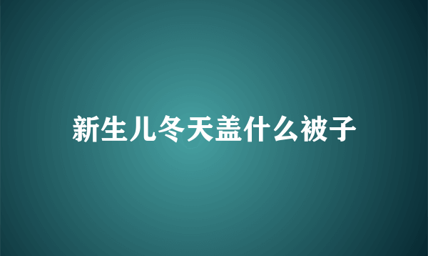 新生儿冬天盖什么被子