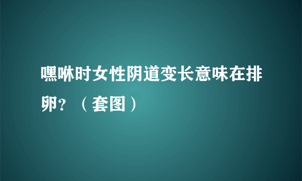 嘿咻时女性阴道变长意味在排卵？（套图）