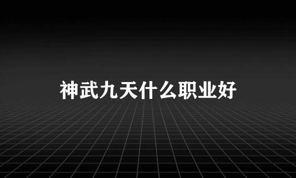 神武九天什么职业好