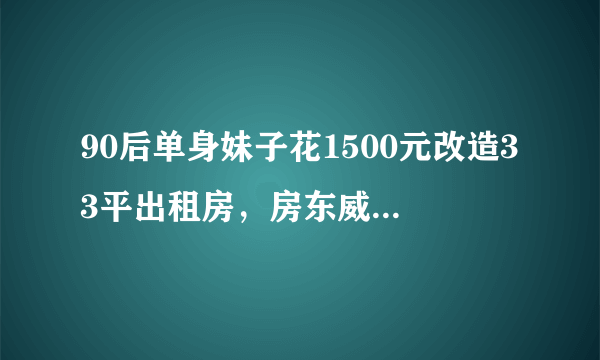 90后单身妹子花1500元改造33平出租房，房东威武，直接减租半年！