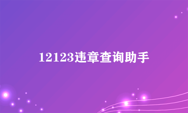 12123违章查询助手