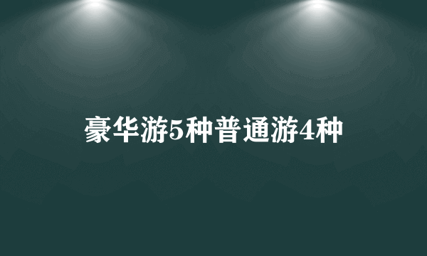 豪华游5种普通游4种