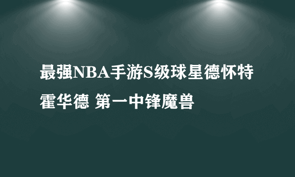 最强NBA手游S级球星德怀特霍华德 第一中锋魔兽