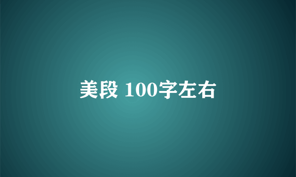 美段 100字左右