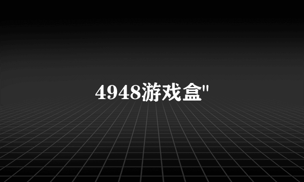 4948游戏盒