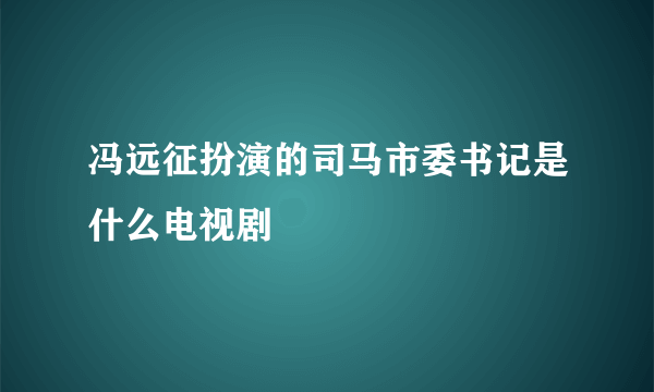 冯远征扮演的司马市委书记是什么电视剧