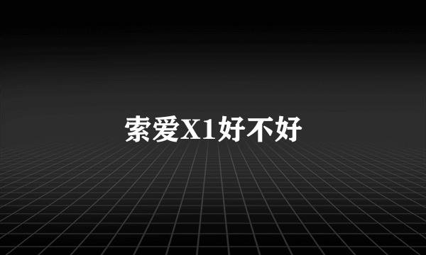 索爱X1好不好