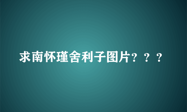 求南怀瑾舍利子图片？？？