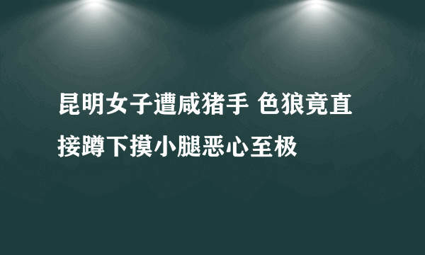 昆明女子遭咸猪手 色狼竟直接蹲下摸小腿恶心至极