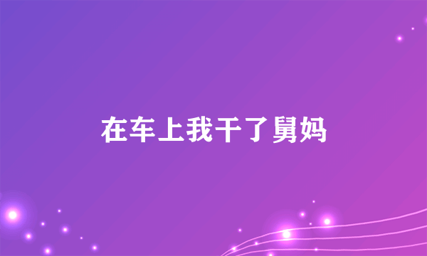 在车上我干了舅妈