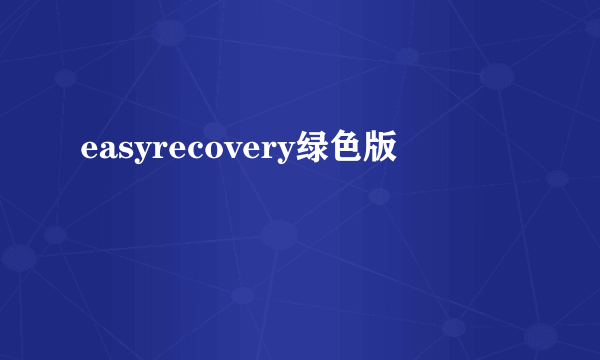 easyrecovery绿色版