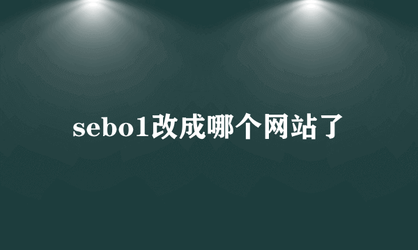 sebo1改成哪个网站了