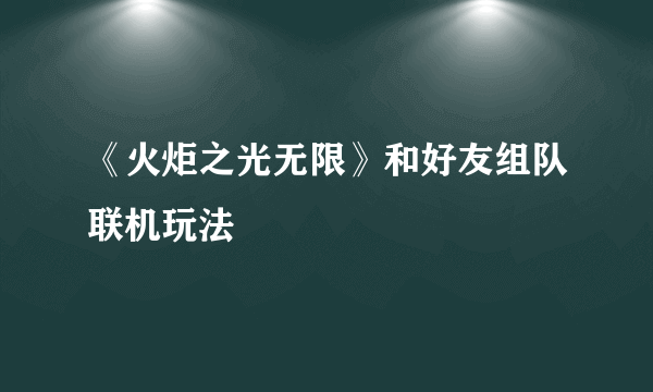 《火炬之光无限》和好友组队联机玩法