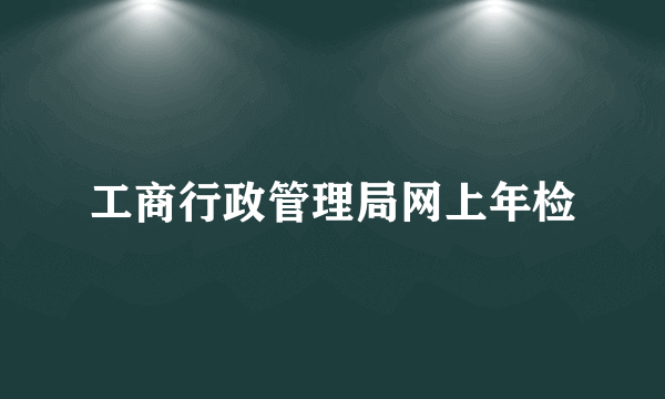 工商行政管理局网上年检