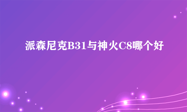 派森尼克B31与神火C8哪个好