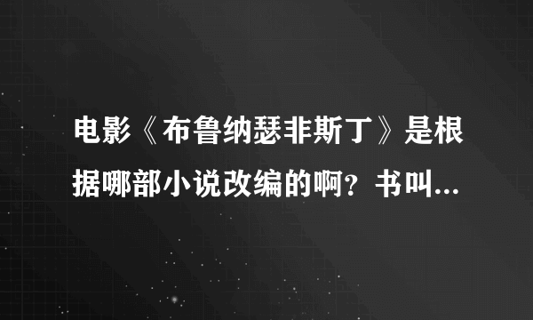 电影《布鲁纳瑟非斯丁》是根据哪部小说改编的啊？书叫什么名字？