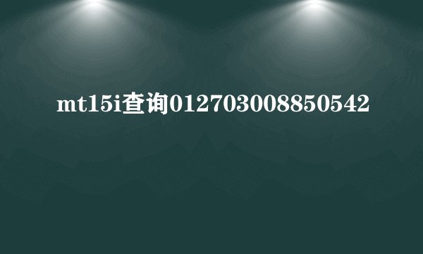 mt15i查询012703008850542