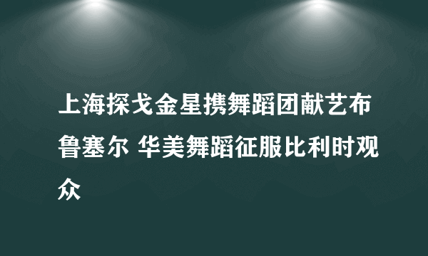 上海探戈金星携舞蹈团献艺布鲁塞尔 华美舞蹈征服比利时观众