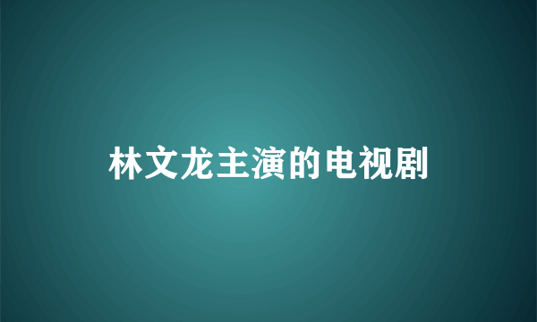 林文龙主演的电视剧