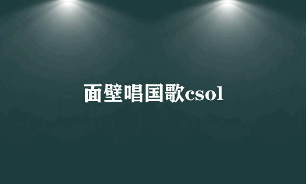 面壁唱国歌csol