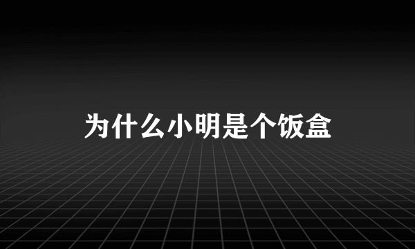 为什么小明是个饭盒