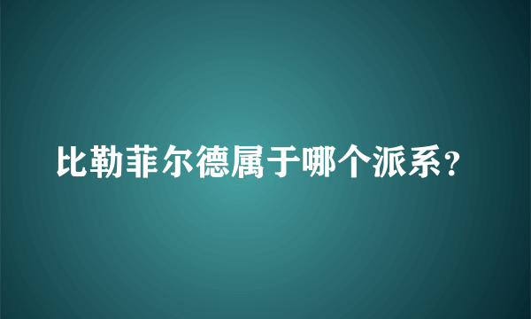 比勒菲尔德属于哪个派系？