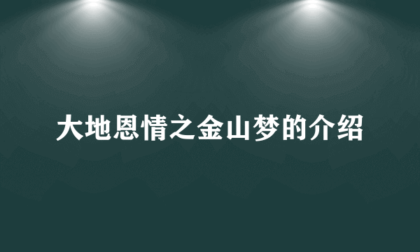 大地恩情之金山梦的介绍