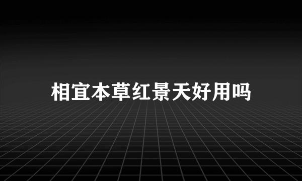 相宜本草红景天好用吗