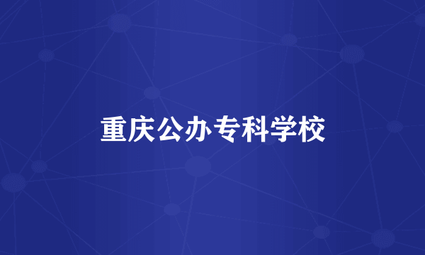 重庆公办专科学校