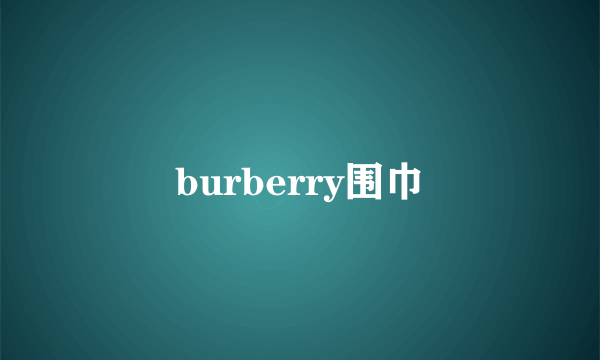 burberry围巾