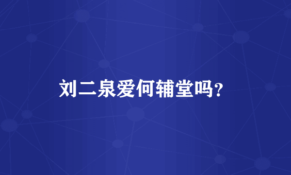 刘二泉爱何辅堂吗？