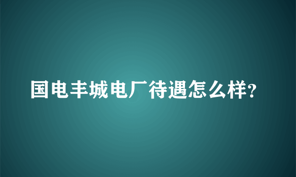 国电丰城电厂待遇怎么样？