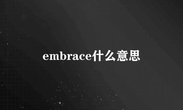 embrace什么意思