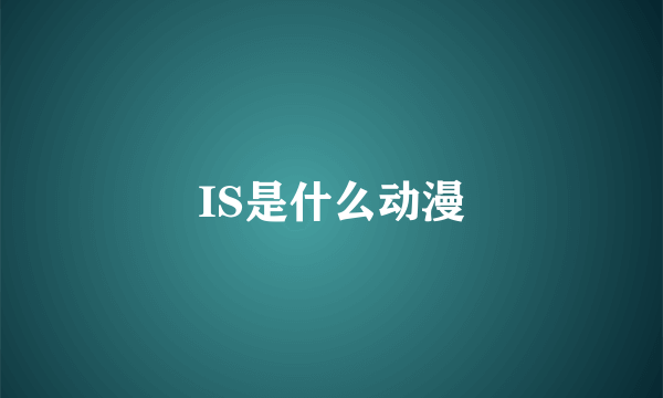 IS是什么动漫