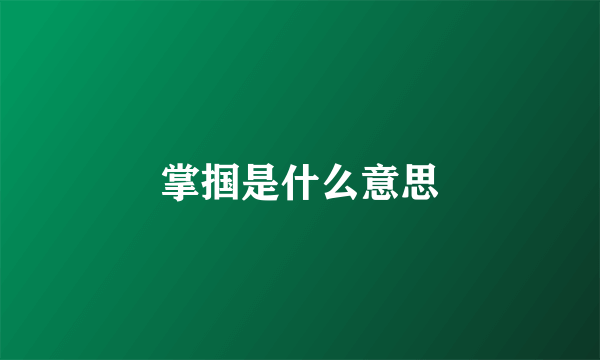 掌掴是什么意思