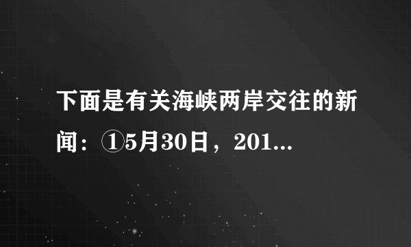 下面是有关海峡两岸交往的新闻：①5月30日，2012年海峡两岸管理与经济学术研讨会在天津大学举行；②2012年4月举行的广交会中，“台湾板块”最吸睛。台湾展团由53家企业组成，设67个展位，规模再创新高；③2012年5月11日至13日，“第二届台胞社团论坛”在北京举办。（1）上面选取的几则新闻反映了两岸关系朝着什么趋势发展？（2）加强两岸交流有何重要意义？请你作简要的评述。