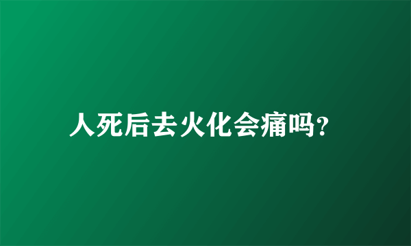 人死后去火化会痛吗？