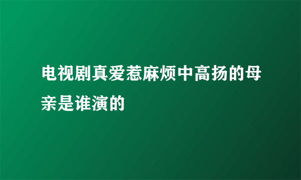 电视剧真爱惹麻烦中高扬的母亲是谁演的