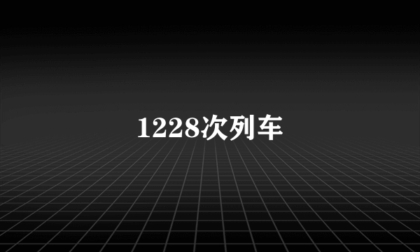 1228次列车