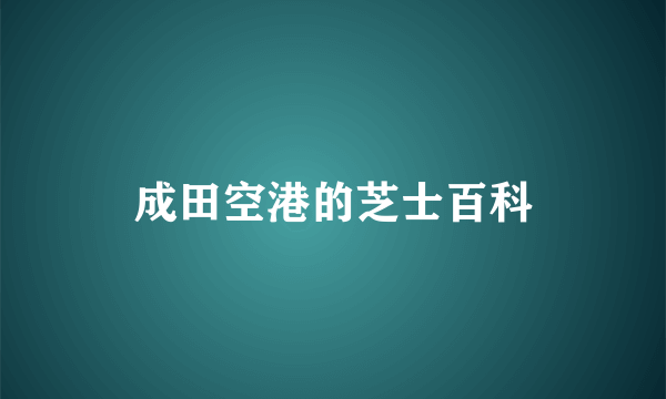 成田空港的芝士百科