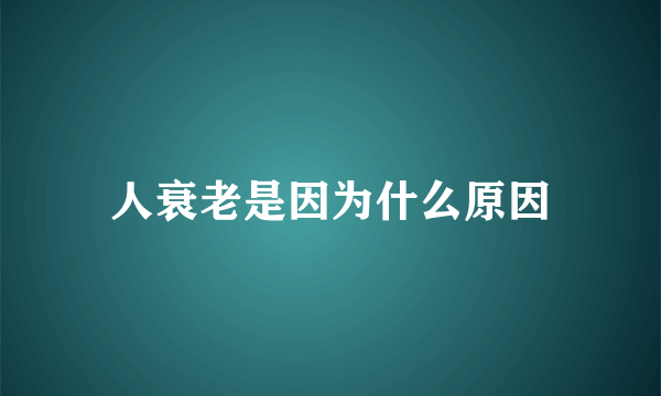 人衰老是因为什么原因