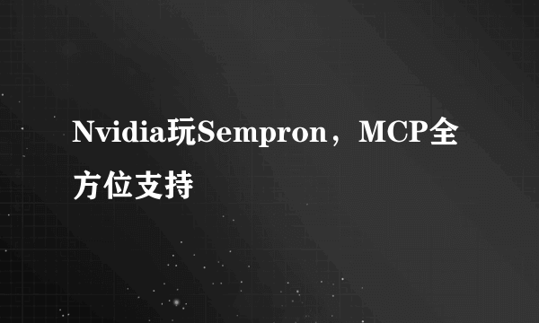 Nvidia玩Sempron，MCP全方位支持